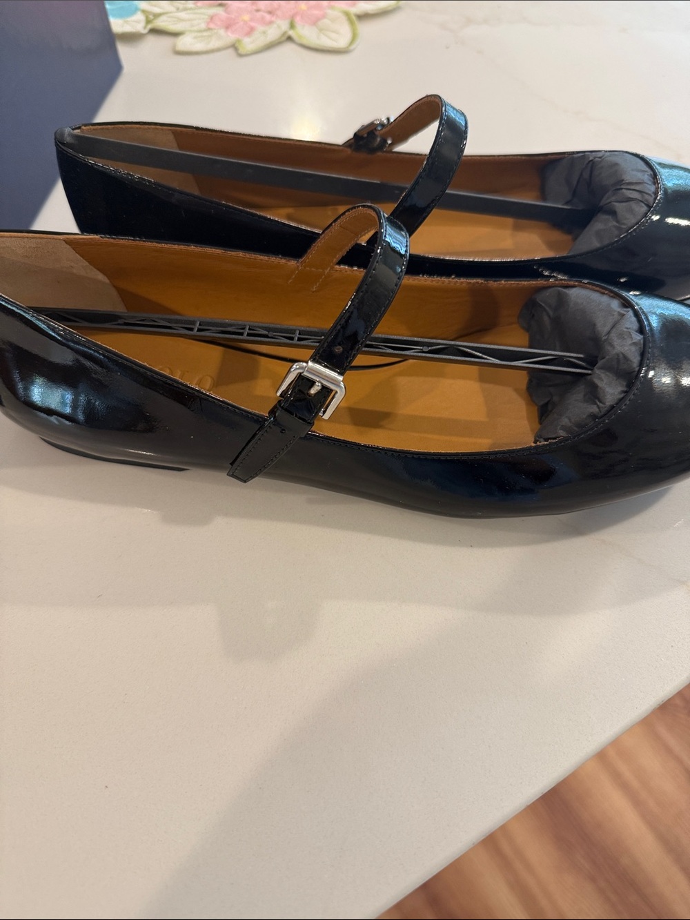 Ralph Lauren Black Patent Mary Jane Ballet Flats
